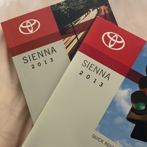 2013 Toyota Sienna owner manual + quick ref guide